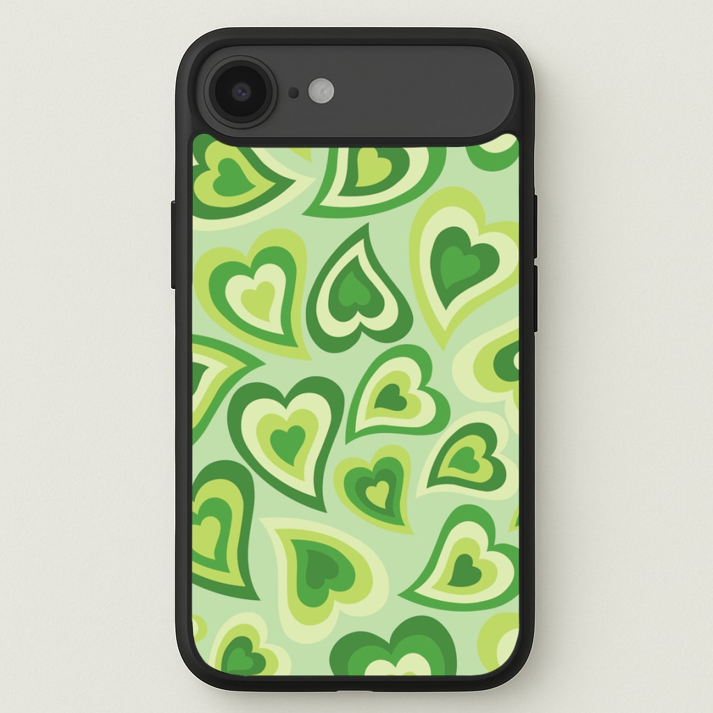 Green Hearts - Trippy Patterns Phone Case for iPhone 17 Air