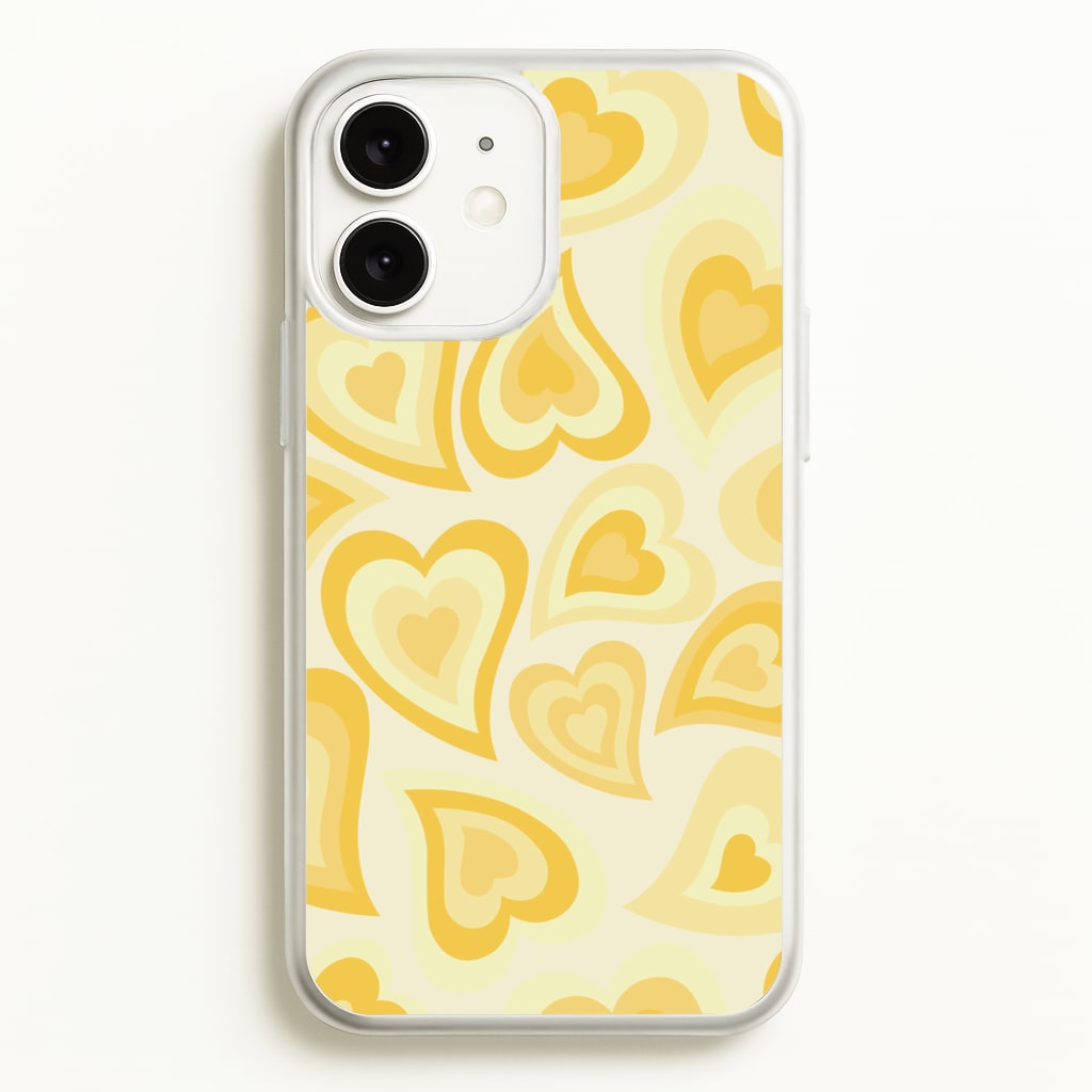 Yellow Hearts - Trippy Patterns - Trippy Patterns Phone Case for iPhone 11