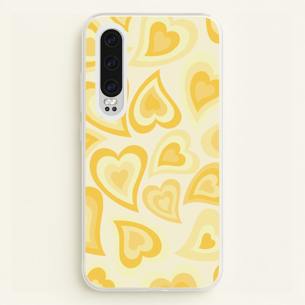 Yellow Hearts - Trippy Patterns - Trippy Patterns Phone Case for Huawei P30
