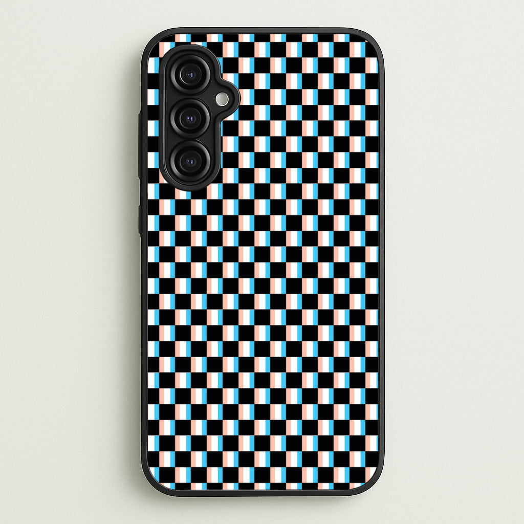 3D Squares - Trippy Patterns - Trippy Patterns Phone Case for Galaxy A14