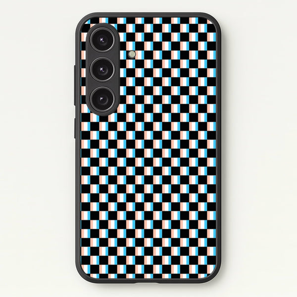 3D Squares - Trippy Patterns - Trippy Patterns Phone Case for Galaxy S25
