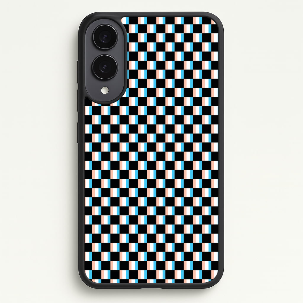3D Squares - Trippy Patterns - Trippy Patterns Phone Case for Galaxy S25 Edge