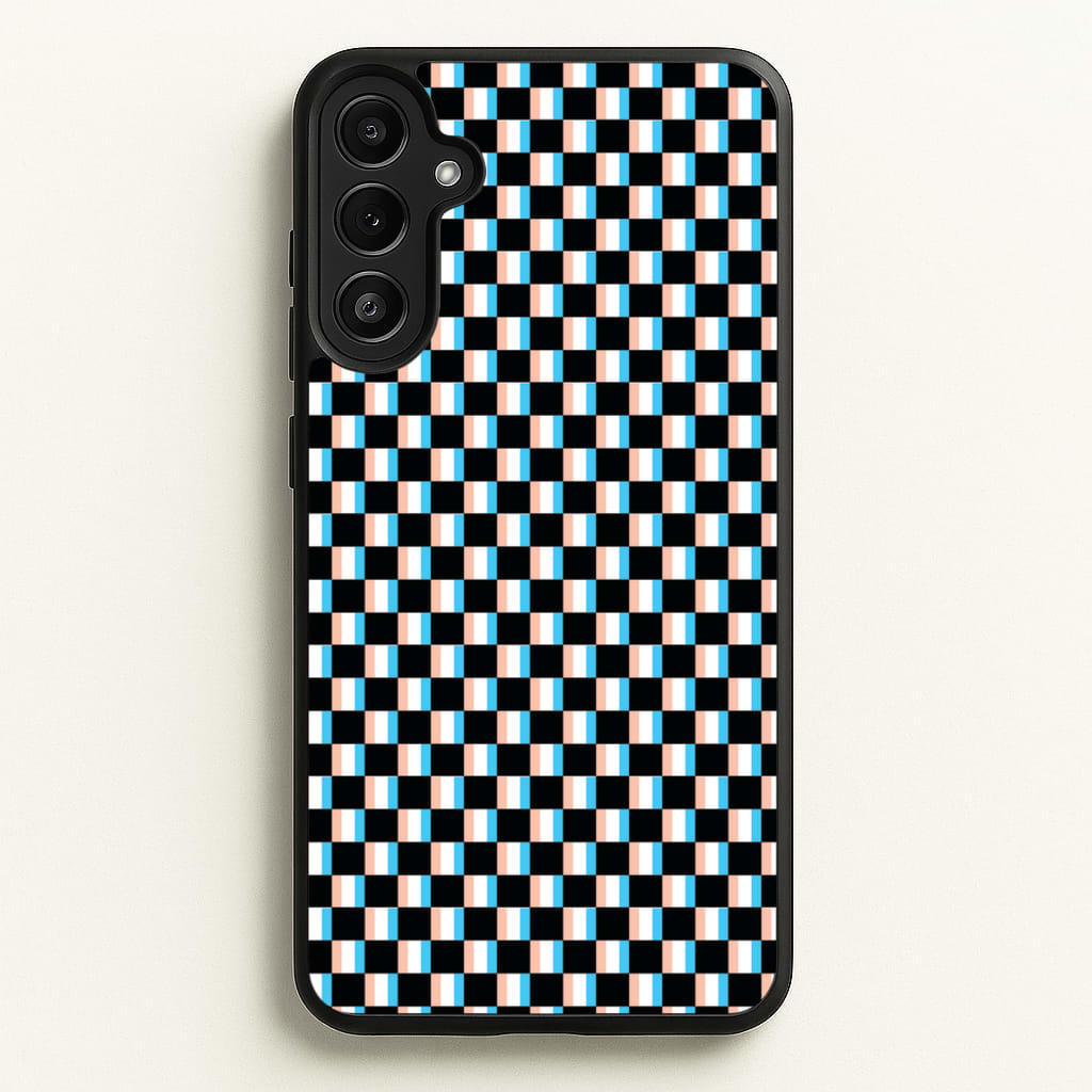3D Squares - Trippy Patterns - Trippy Patterns Phone Case for Galaxy A34
