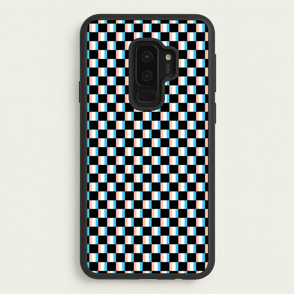 3D Squares - Trippy Patterns - Trippy Patterns Phone Case for Galaxy S9 Plus