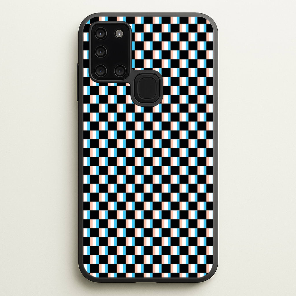 3D Squares - Trippy Patterns - Trippy Patterns Phone Case for Galaxy A21s