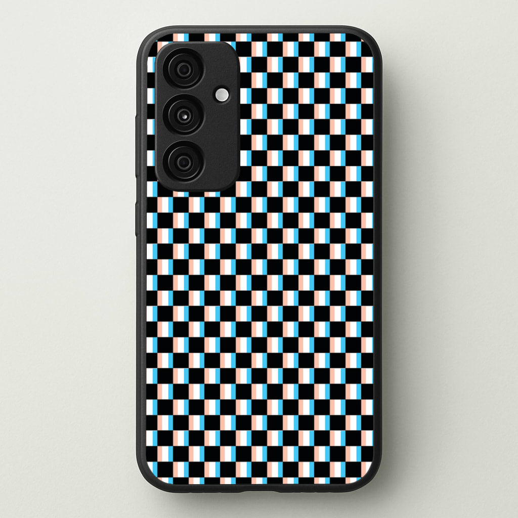 3D Squares - Trippy Patterns - Trippy Patterns Phone Case for Galaxy A35