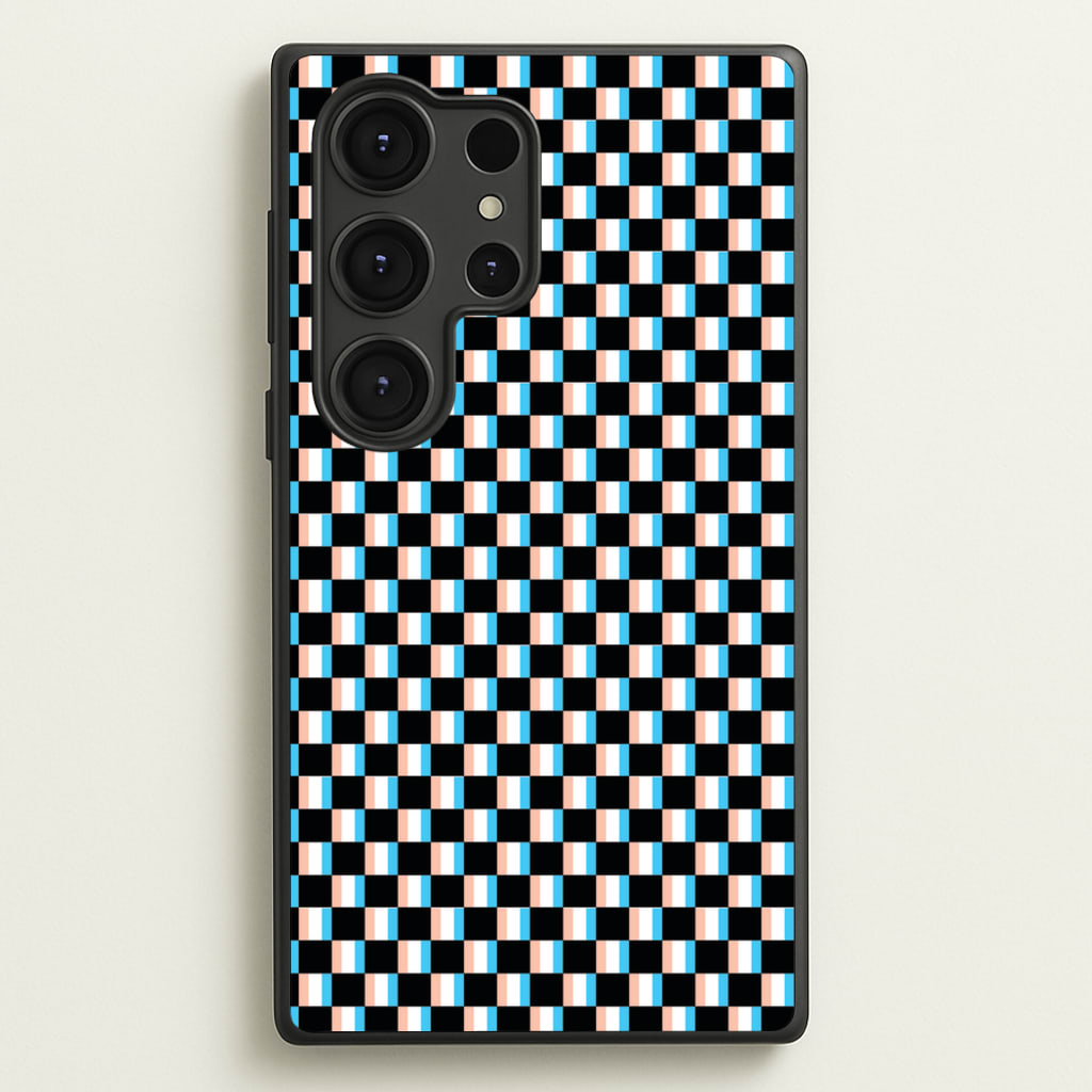 3D Squares - Trippy Patterns - Trippy Patterns Phone Case for Galaxy S25 Ultra