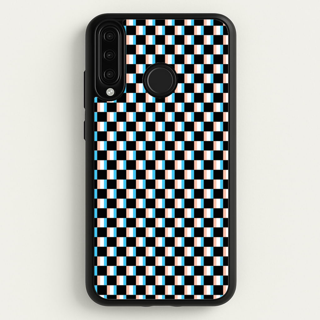 3D Squares - Trippy Patterns - Trippy Patterns Phone Case for Huawei P30 Lite