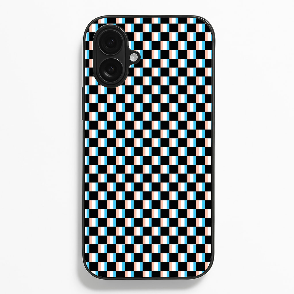 3D Squares - Trippy Patterns - Trippy Patterns Phone Case for iPhone 16 Plus
