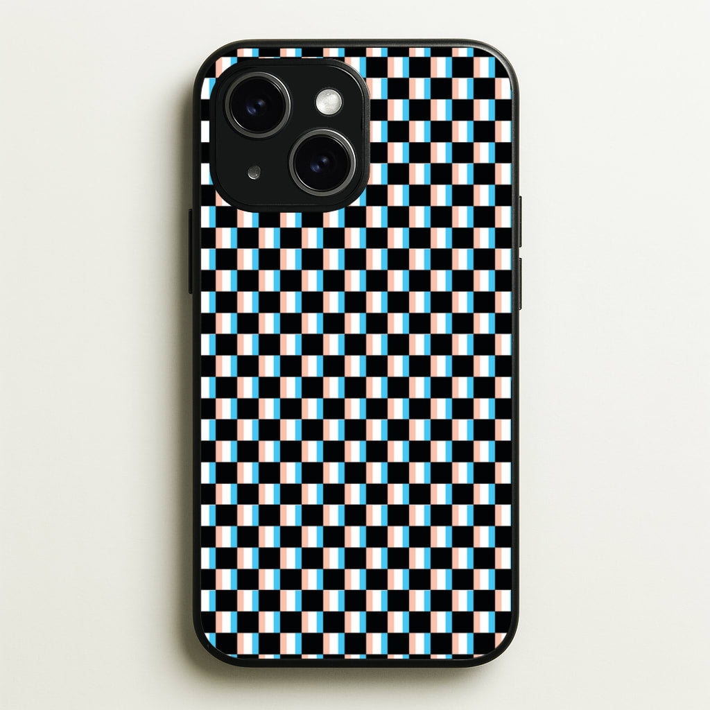 3D Squares - Trippy Patterns - Trippy Patterns Phone Case for iPhone 14