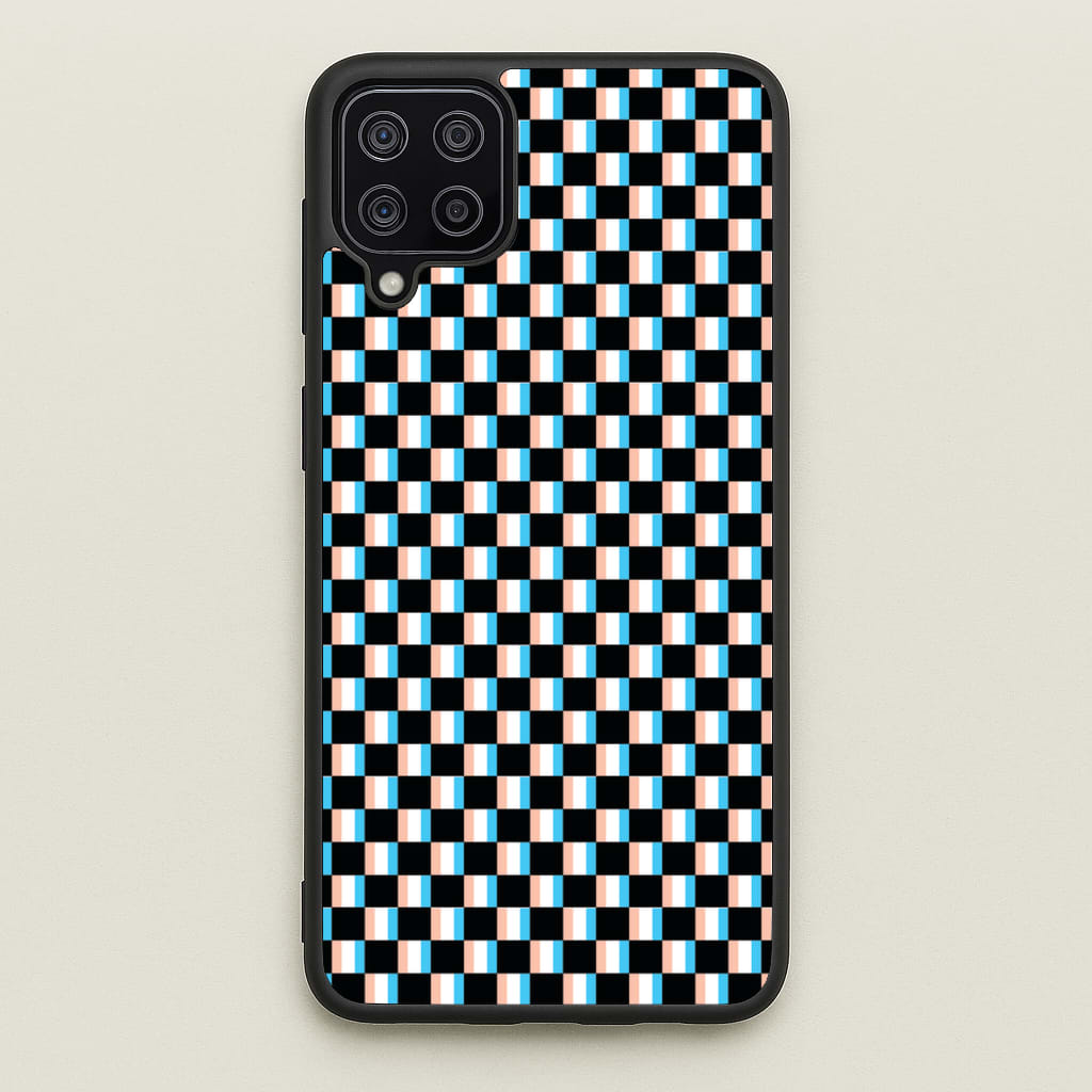 3D Squares - Trippy Patterns - Trippy Patterns Phone Case for Galaxy A12