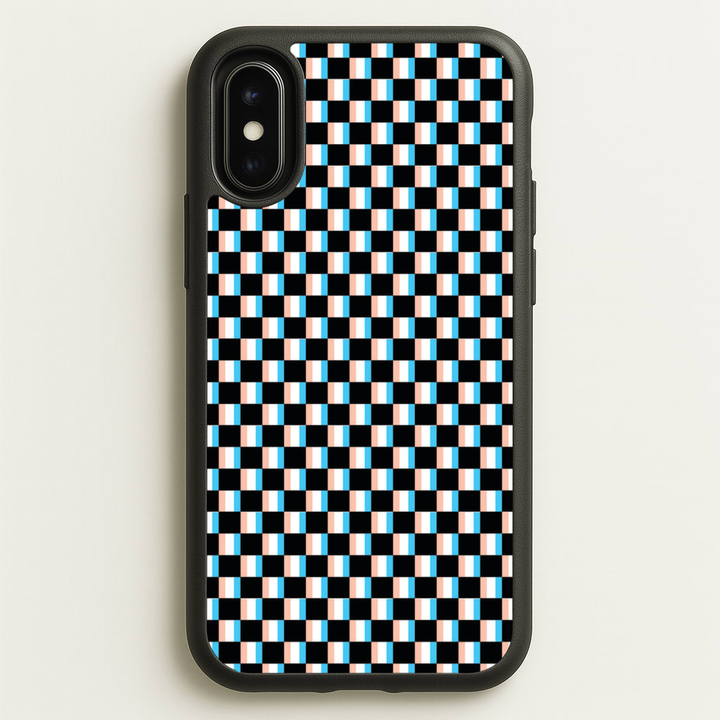 3D Squares - Trippy Patterns - Trippy Patterns Phone Case for iPhone X / XS