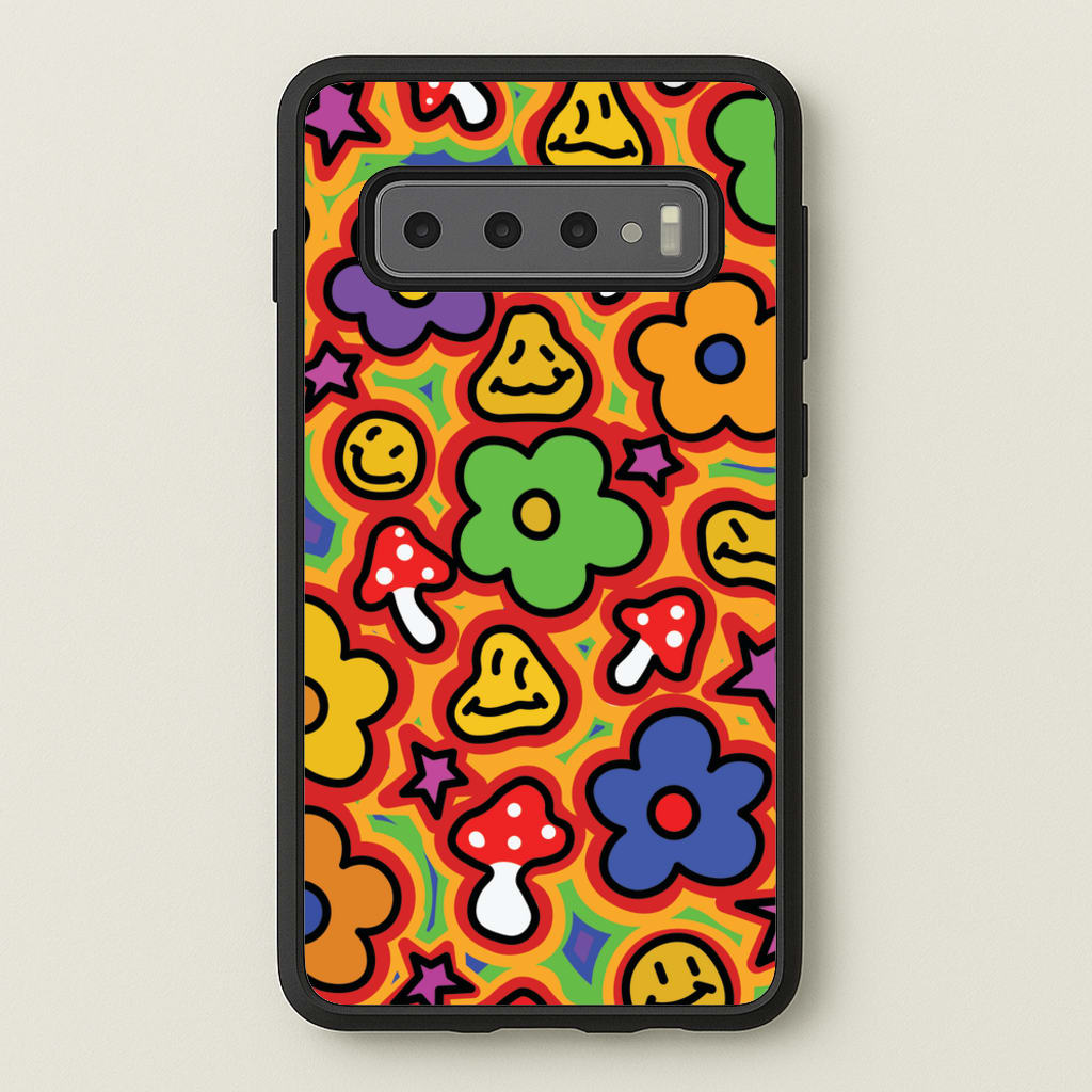 Rainbow Trip - Trippy Patterns - Trippy Patterns Phone Case for Galaxy S10