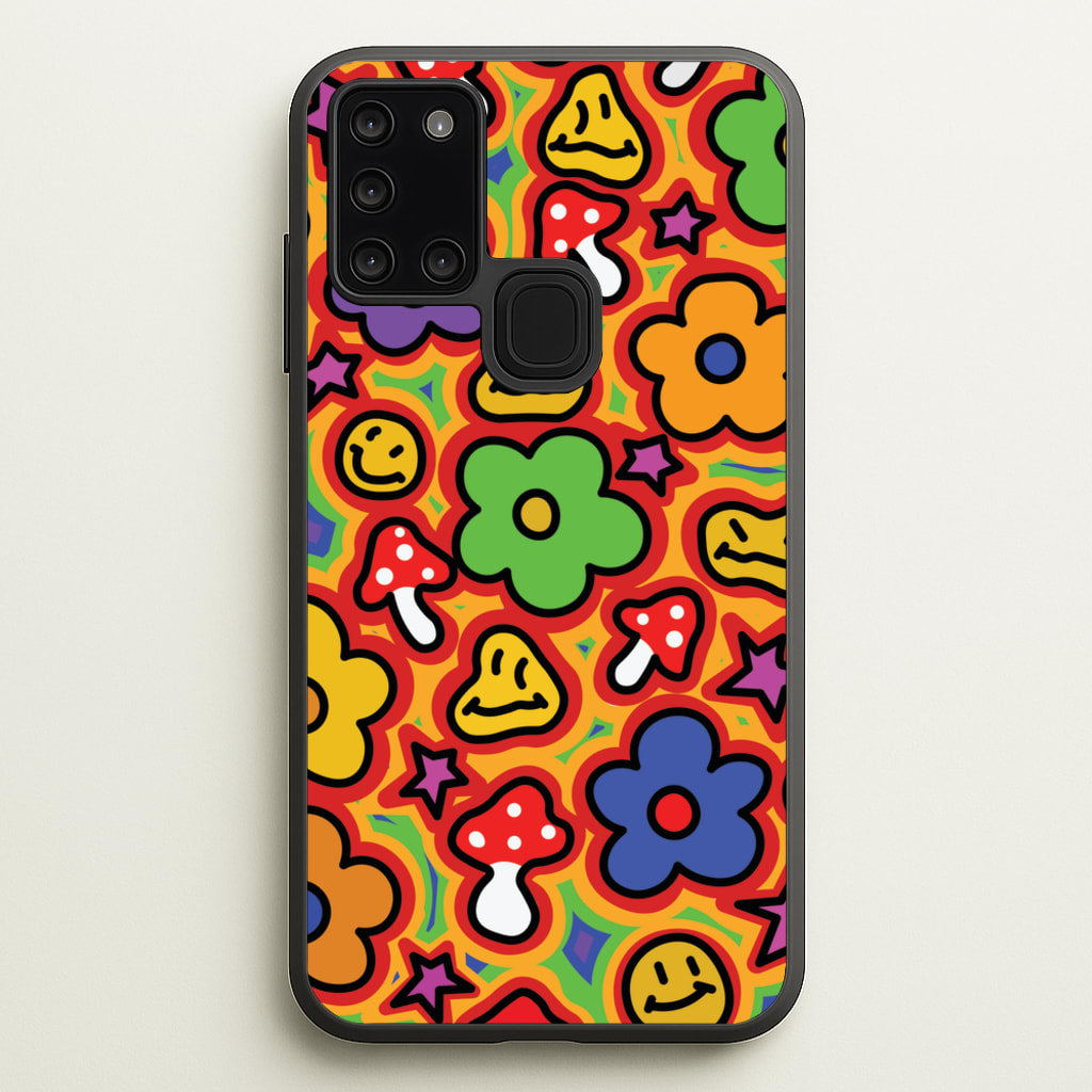 Rainbow Trip - Trippy Patterns - Trippy Patterns Phone Case for Galaxy A21s