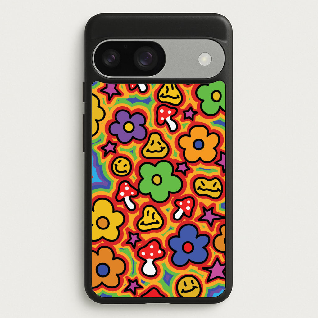 Rainbow Trip - Trippy Patterns - Trippy Patterns Phone Case for Google Pixel 9 / 9 Pro