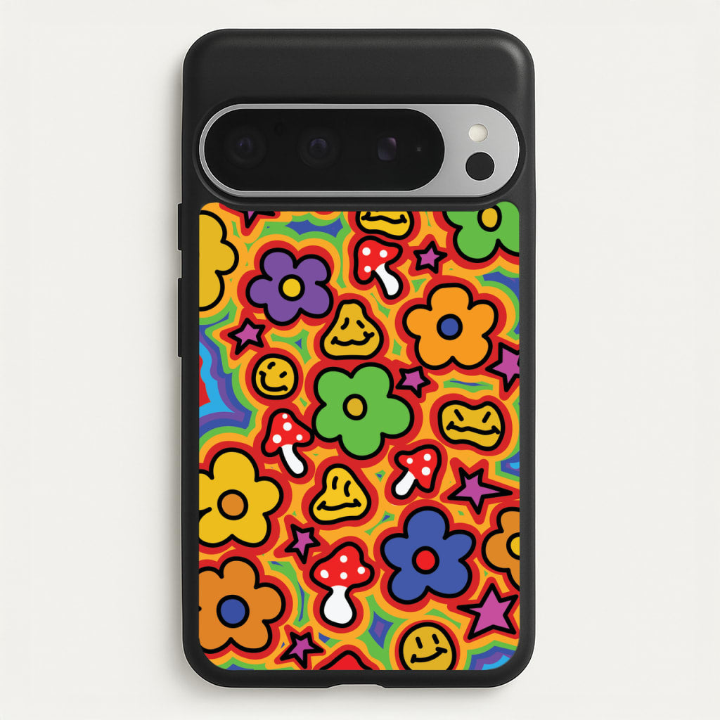 Rainbow Trip - Trippy Patterns - Trippy Patterns Phone Case for Google Pixel 9 Pro XL