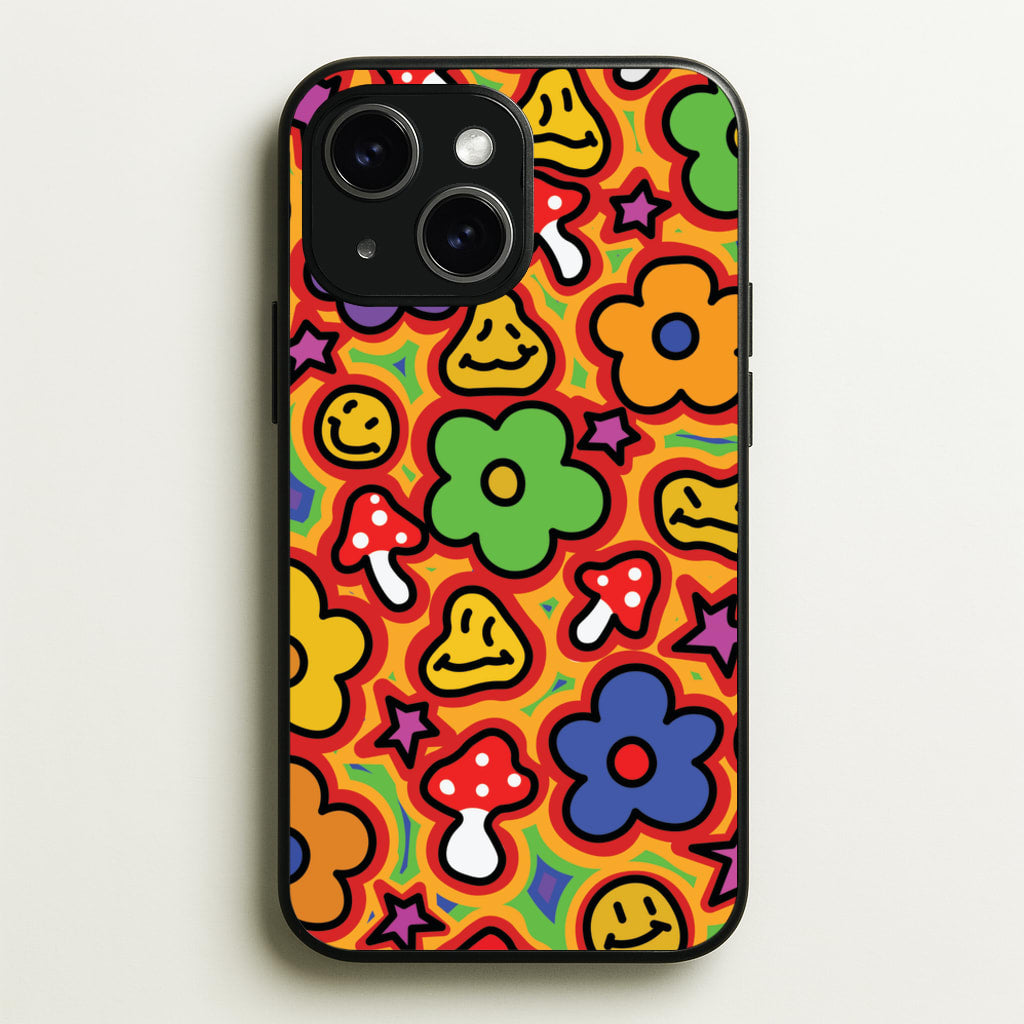 Rainbow Trip - Trippy Patterns - Trippy Patterns Phone Case for iPhone 15