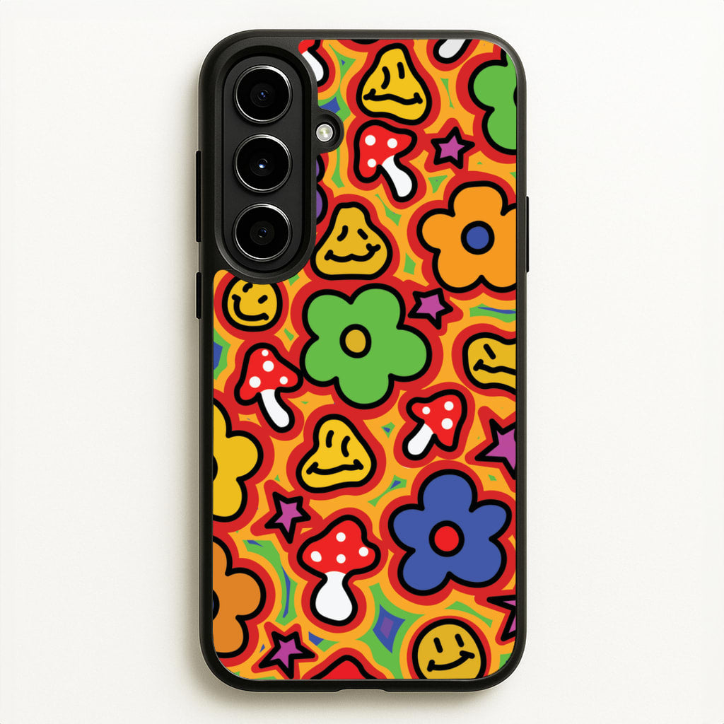 Rainbow Trip - Trippy Patterns - Trippy Patterns Phone Case for Galaxy A56