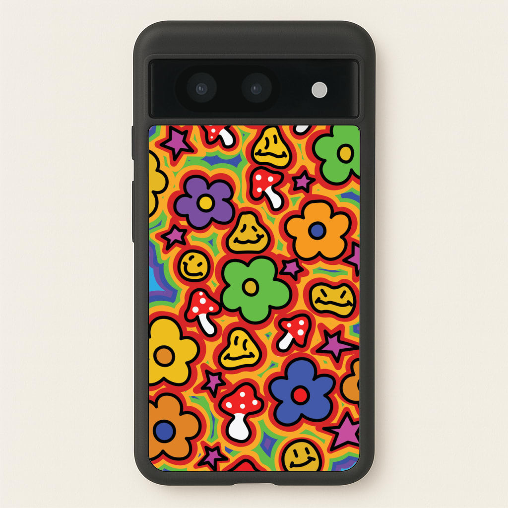 Rainbow Trip - Trippy Patterns - Trippy Patterns Phone Case for Google Pixel 8a