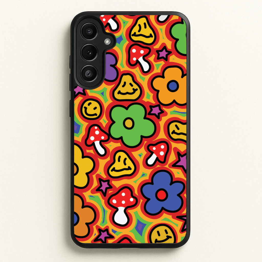 Rainbow Trip - Trippy Patterns - Trippy Patterns Phone Case for Galaxy A36