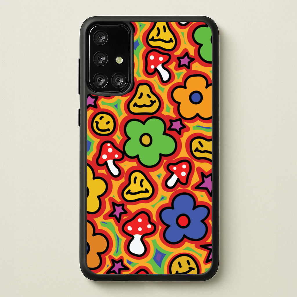 Rainbow Trip - Trippy Patterns - Trippy Patterns Phone Case for Galaxy A71