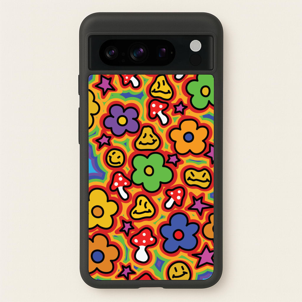 Rainbow Trip - Trippy Patterns - Trippy Patterns Phone Case for Google Pixel 8 Pro