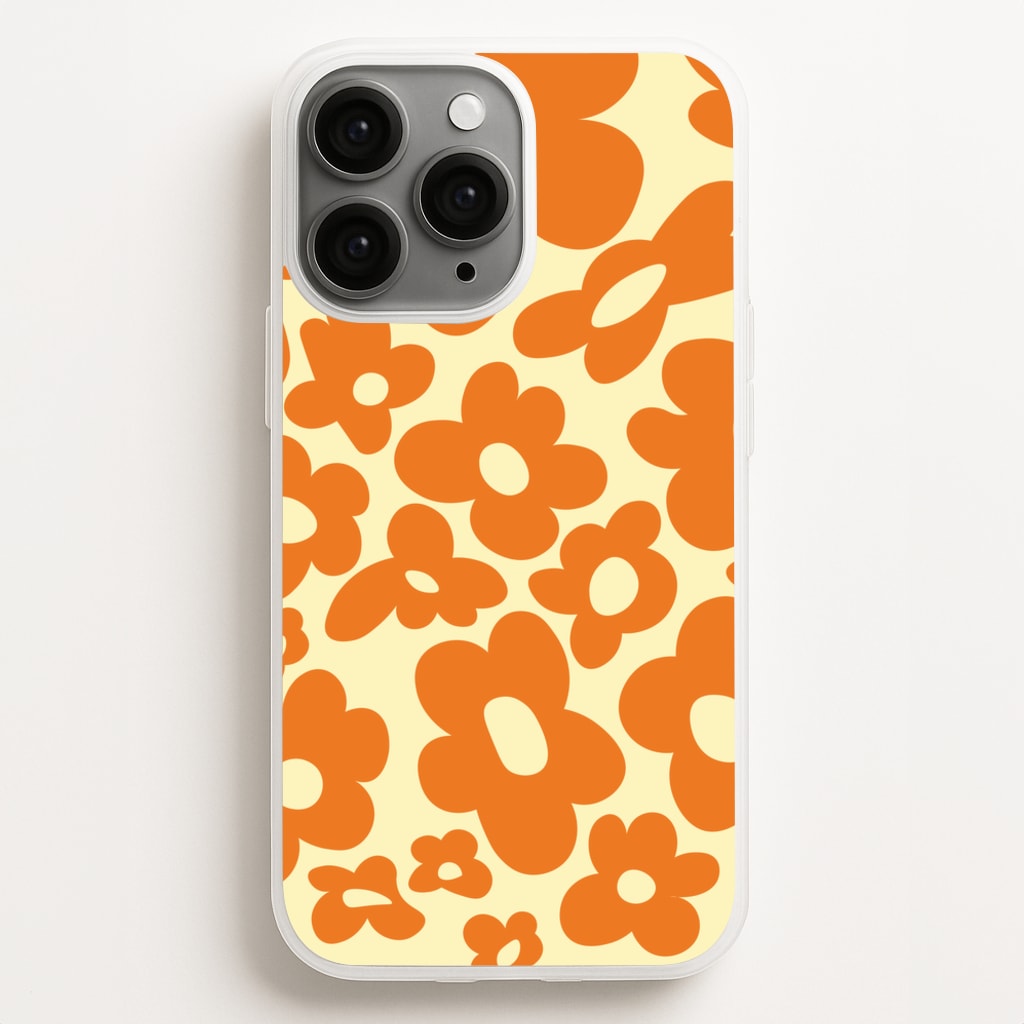 Orange Flowers - Trippy Patterns - Trippy Patterns Phone Case for iPhone 12 Pro Max