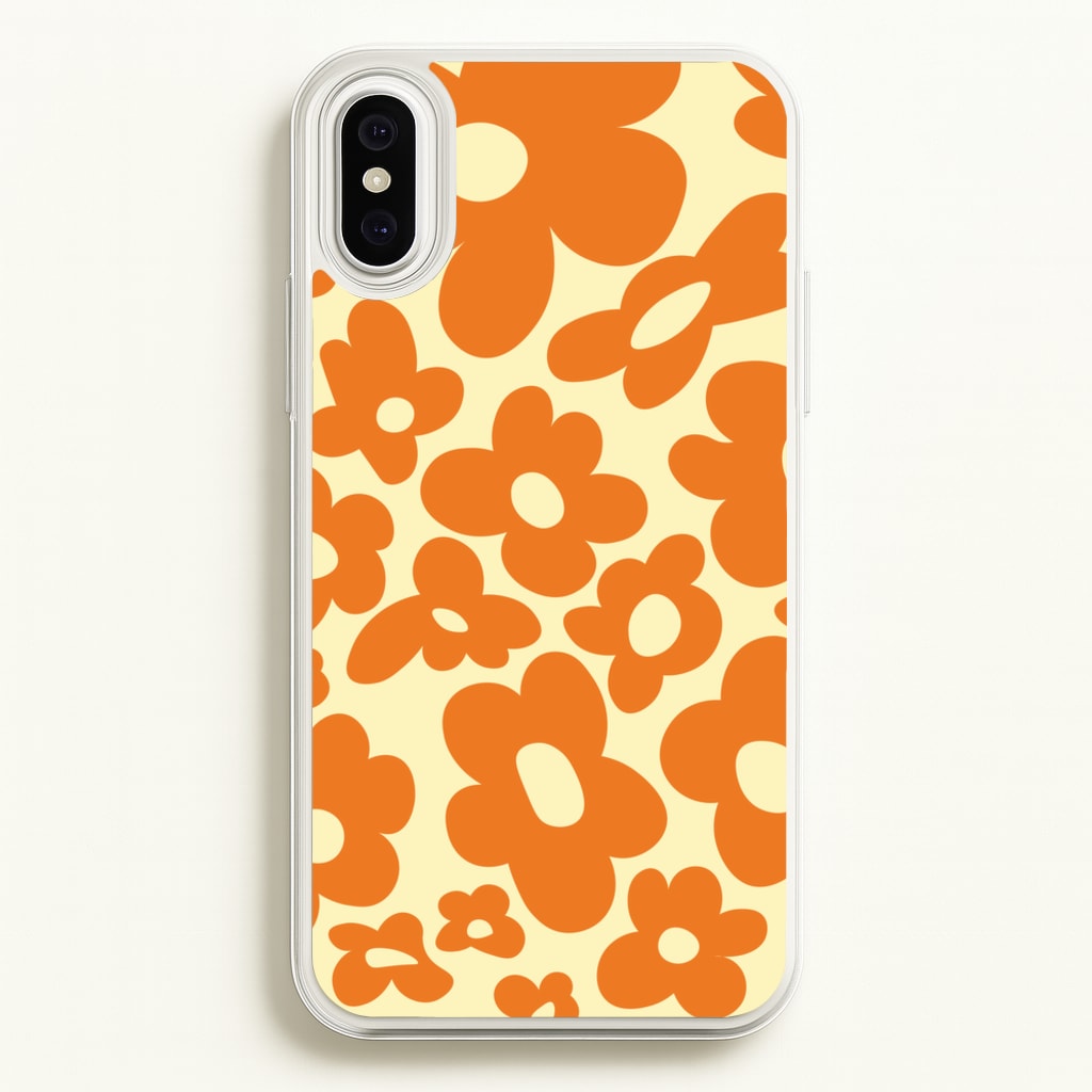 Orange Flowers - Trippy Patterns - Trippy Patterns Phone Case for iPhone XS Max