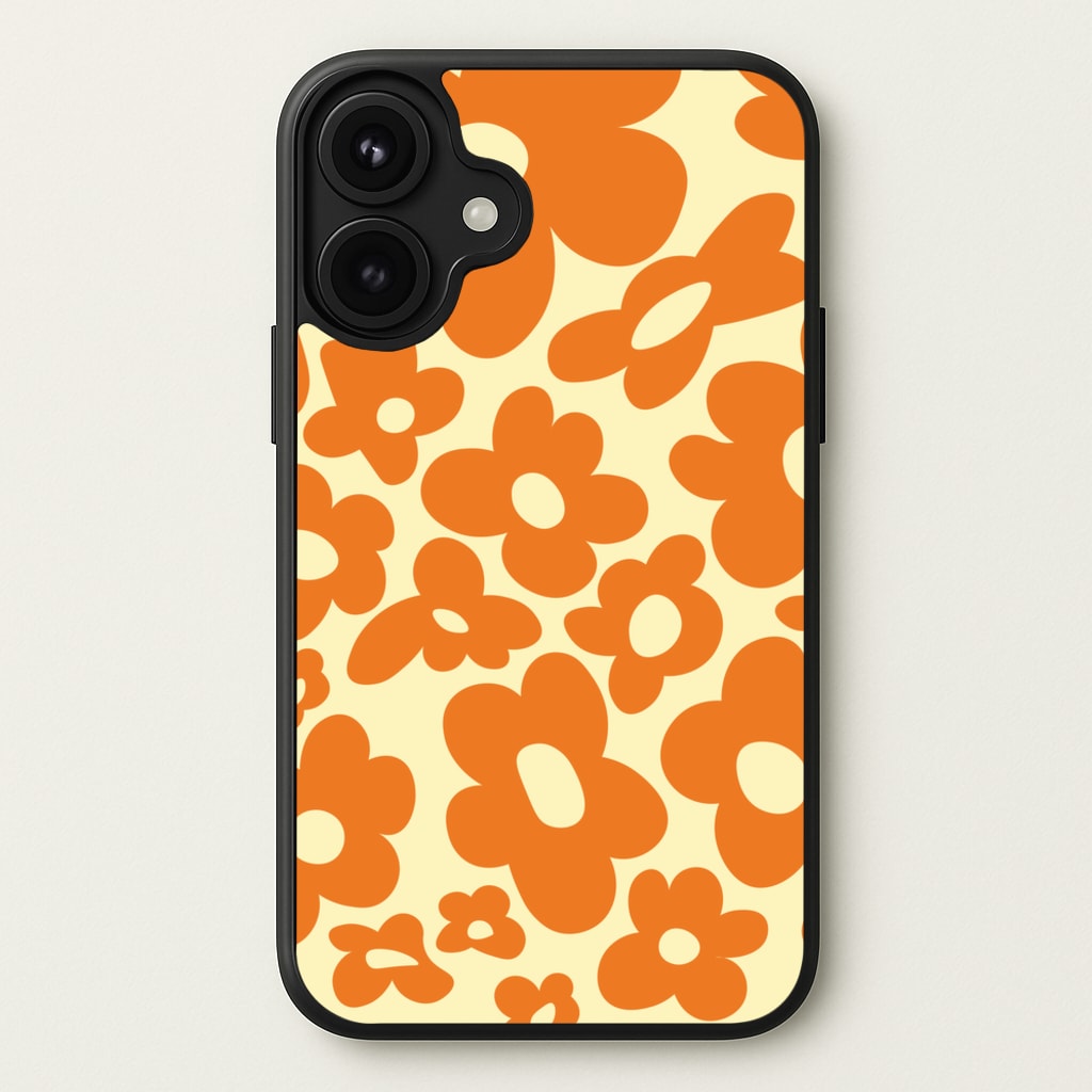 Orange Flowers - Trippy Patterns Phone Case for iPhone 17