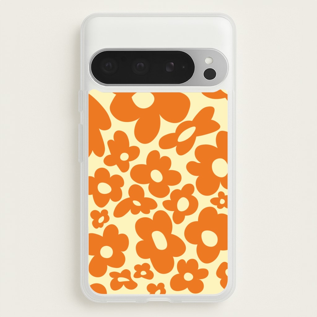 Orange Flowers - Trippy Patterns - Trippy Patterns Phone Case for Google Pixel 9 Pro XL