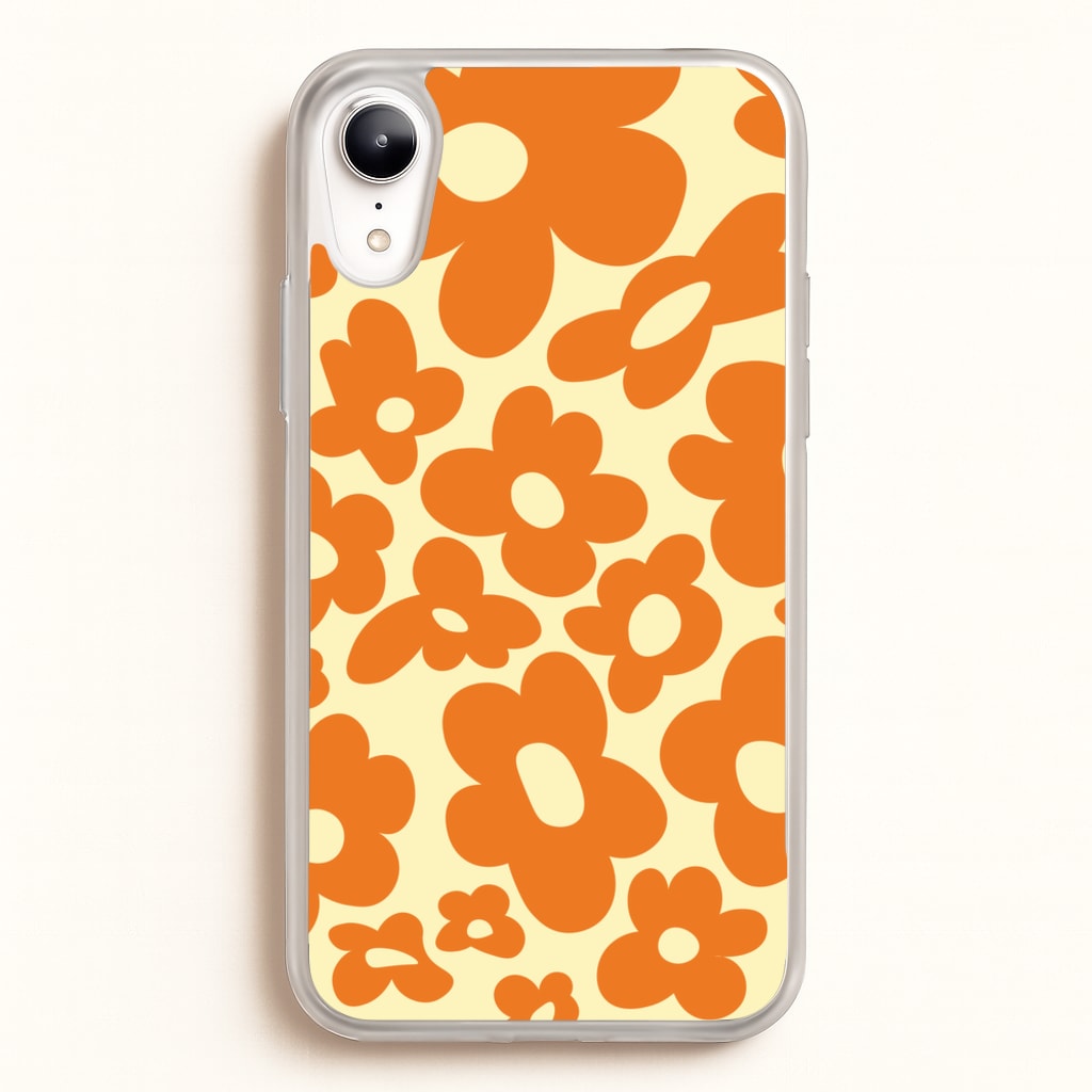 Orange Flowers - Trippy Patterns - Trippy Patterns Phone Case for iPhone XR