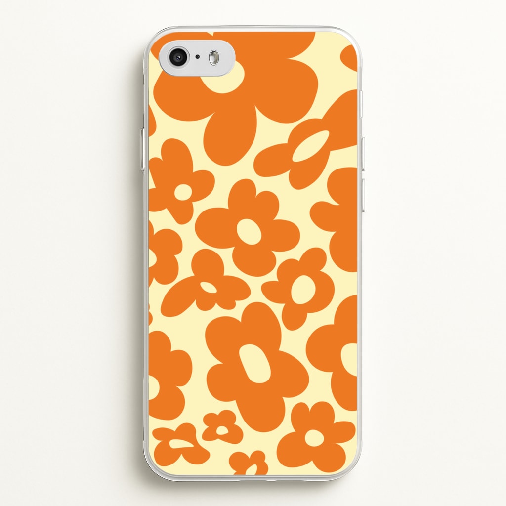 Orange Flowers - Trippy Patterns - Trippy Patterns Phone Case for iPhone 5 / 5s / SE 2016