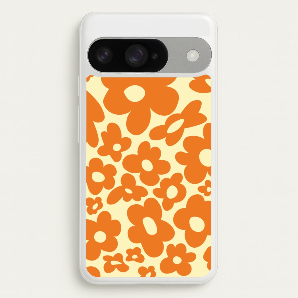 Orange Flowers - Trippy Patterns Phone Case for Google Pixel 10 / 10 Pro