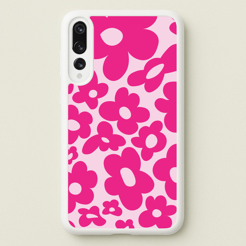 Pink Flowers - Trippy Patterns - Trippy Patterns Phone Case for Huawei P20 Pro