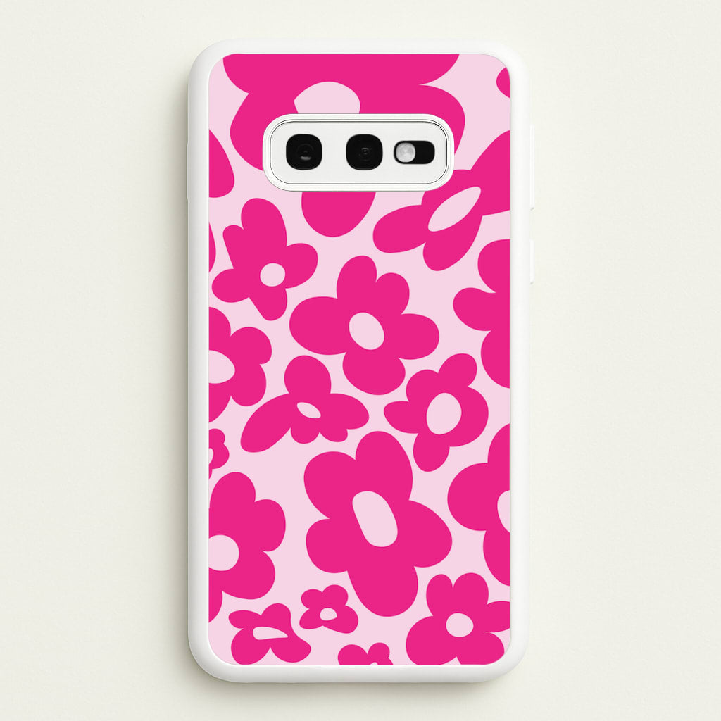 Pink Flowers - Trippy Patterns - Trippy Patterns Phone Case for Galaxy S10e