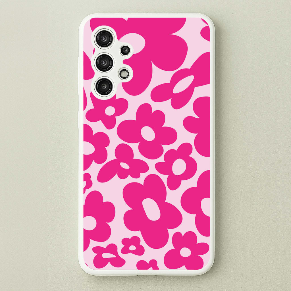 Pink Flowers - Trippy Patterns - Trippy Patterns Phone Case for Galaxy A13