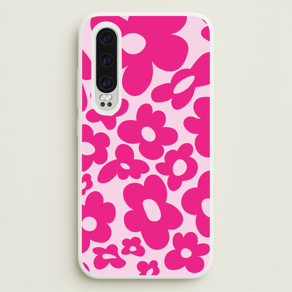 Pink Flowers - Trippy Patterns - Trippy Patterns Phone Case for Huawei P30