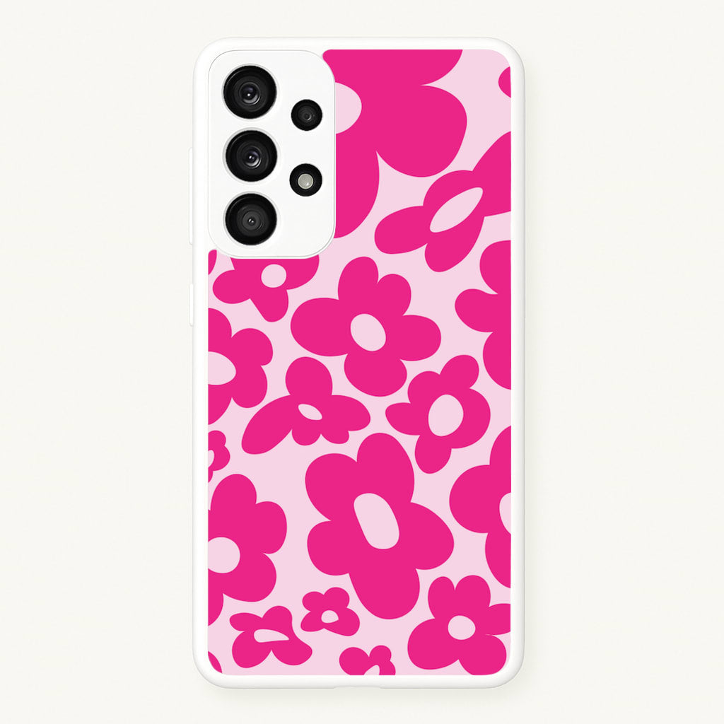 Pink Flowers - Trippy Patterns - Trippy Patterns Phone Case for Galaxy A53