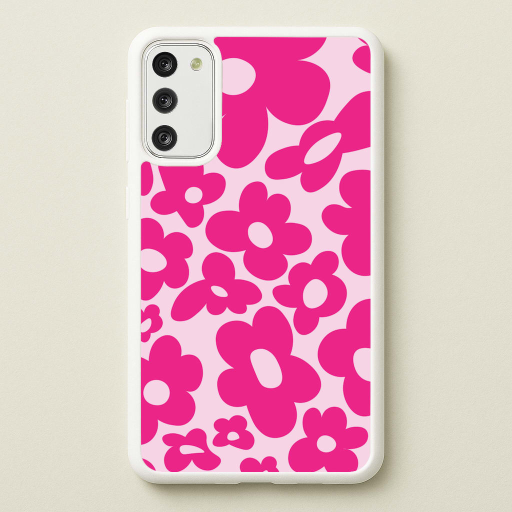 Pink Flowers - Trippy Patterns - Trippy Patterns Phone Case for Galaxy S20