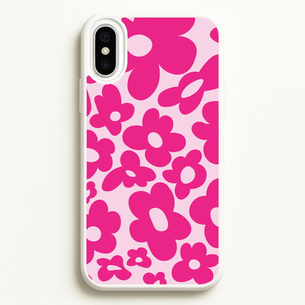 Pink Flowers - Trippy Patterns - Trippy Patterns Phone Case for iPhone XS Max