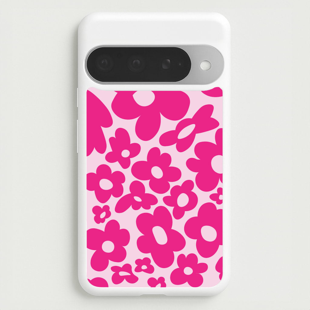Pink Flowers - Trippy Patterns Phone Case for Google Pixel 10 Pro XL