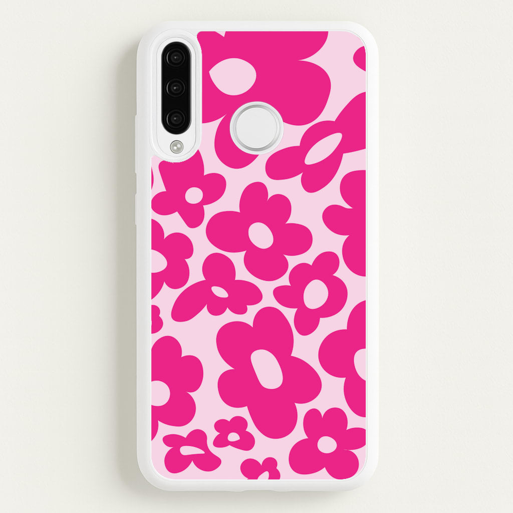 Pink Flowers - Trippy Patterns - Trippy Patterns Phone Case for Huawei P30 Pro