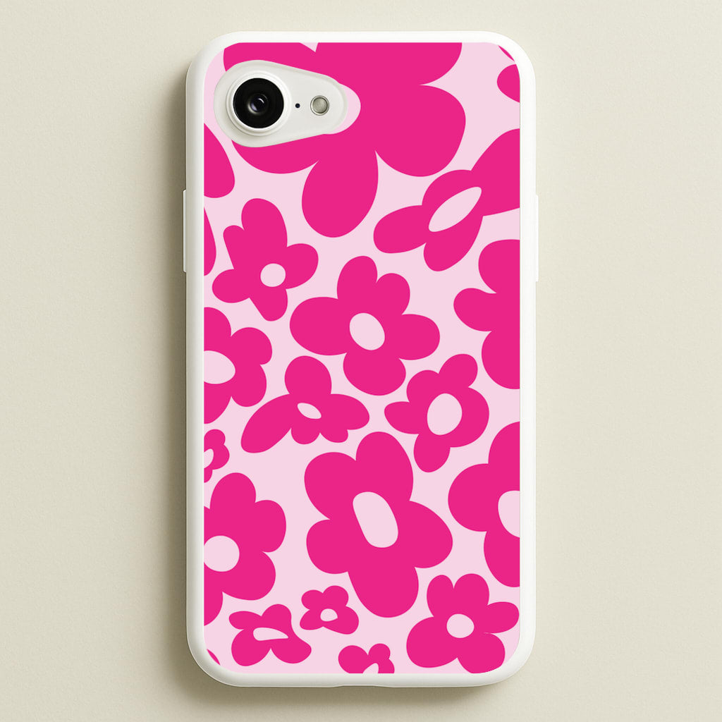 Pink Flowers - Trippy Patterns - Trippy Patterns Phone Case for iPhone 16e