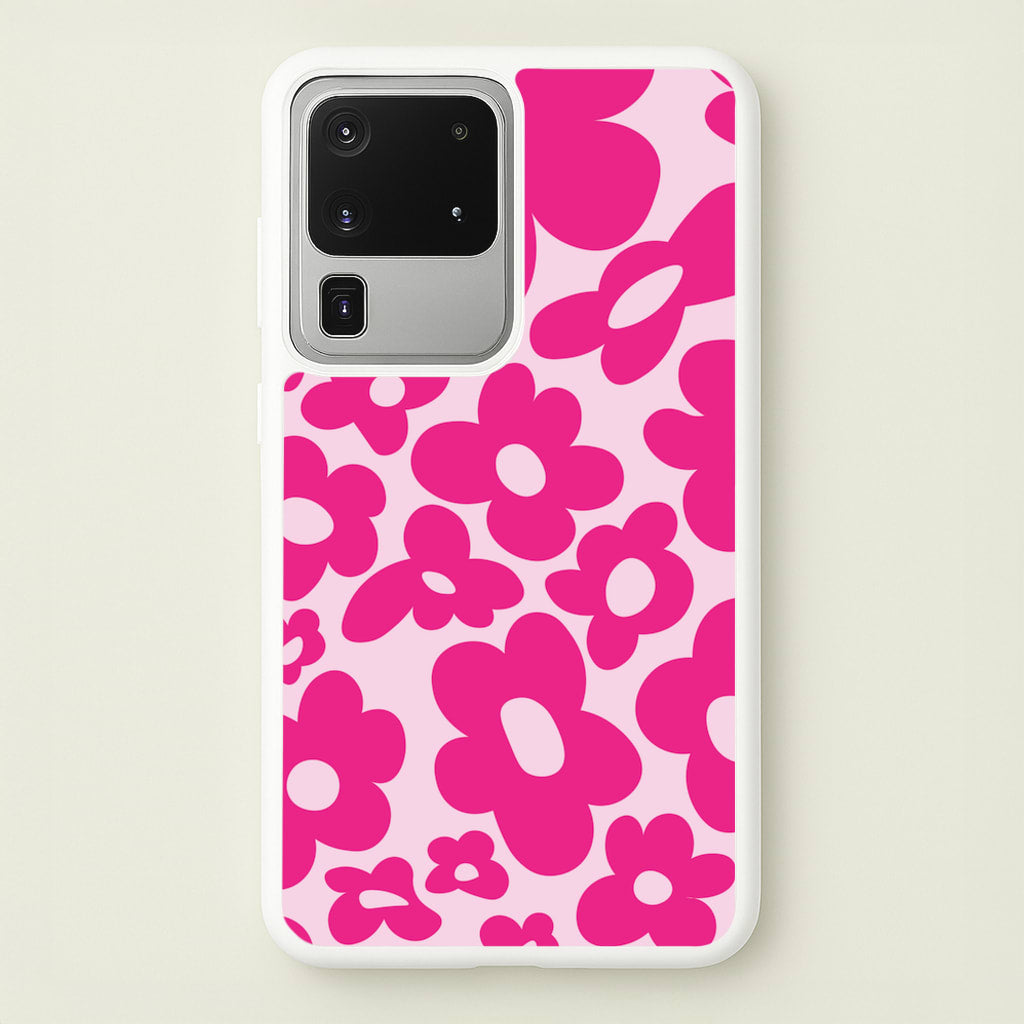 Pink Flowers - Trippy Patterns - Trippy Patterns Phone Case for Galaxy S20 Ultra