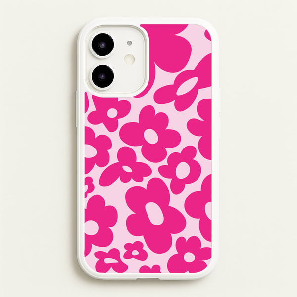 Pink Flowers - Trippy Patterns - Trippy Patterns Phone Case for iPhone 12 Mini