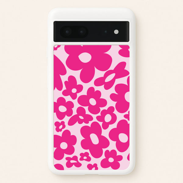 Pink Flowers - Trippy Patterns - Trippy Patterns Phone Case for Google Pixel 7