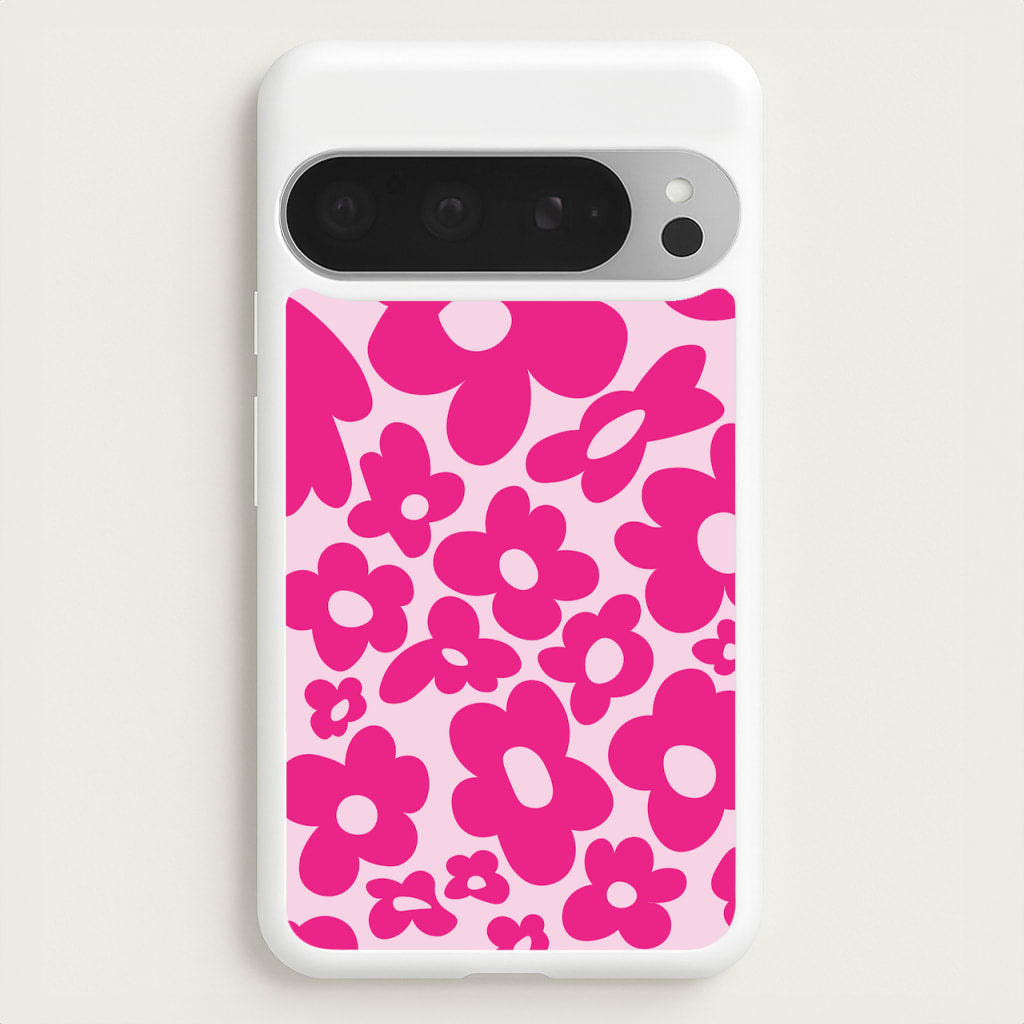 Pink Flowers - Trippy Patterns - Trippy Patterns Phone Case for Google Pixel 9 Pro XL