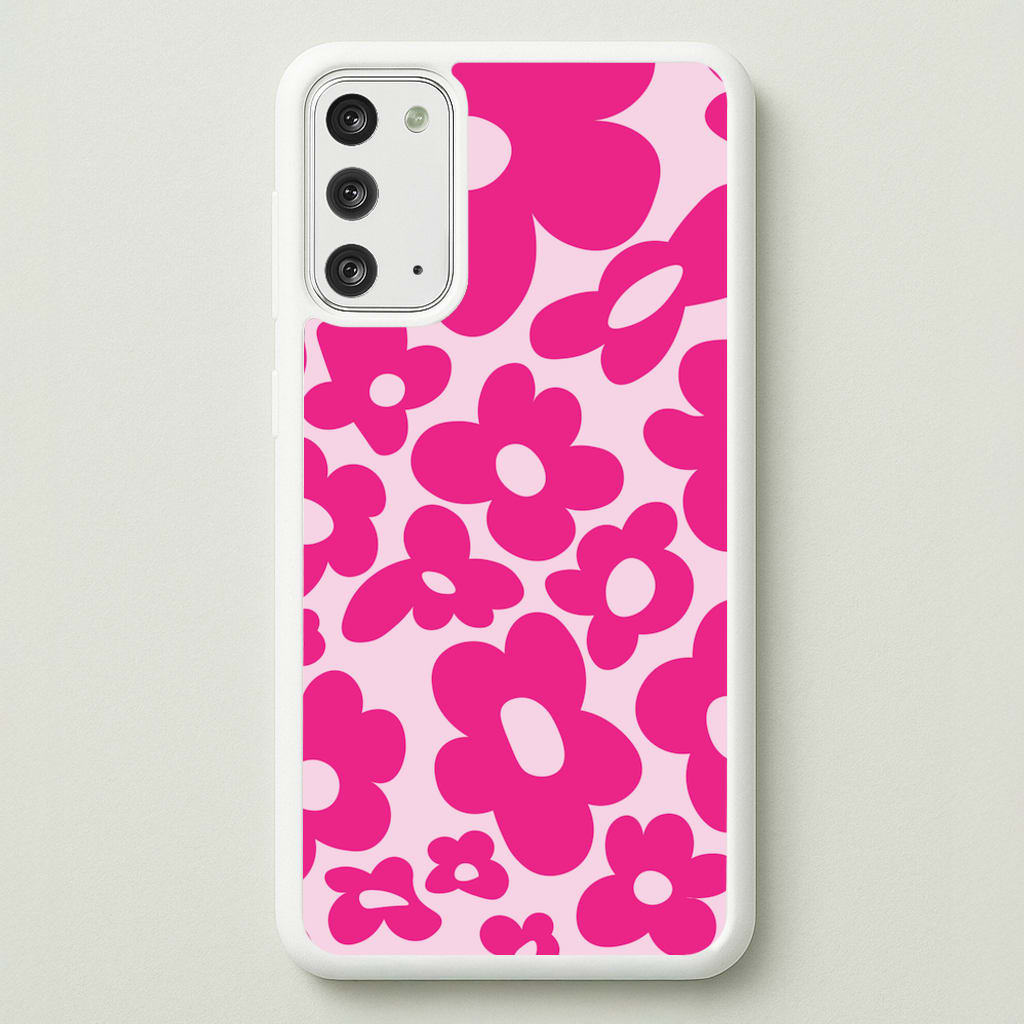 Pink Flowers - Trippy Patterns - Trippy Patterns Phone Case for Galaxy Note 20