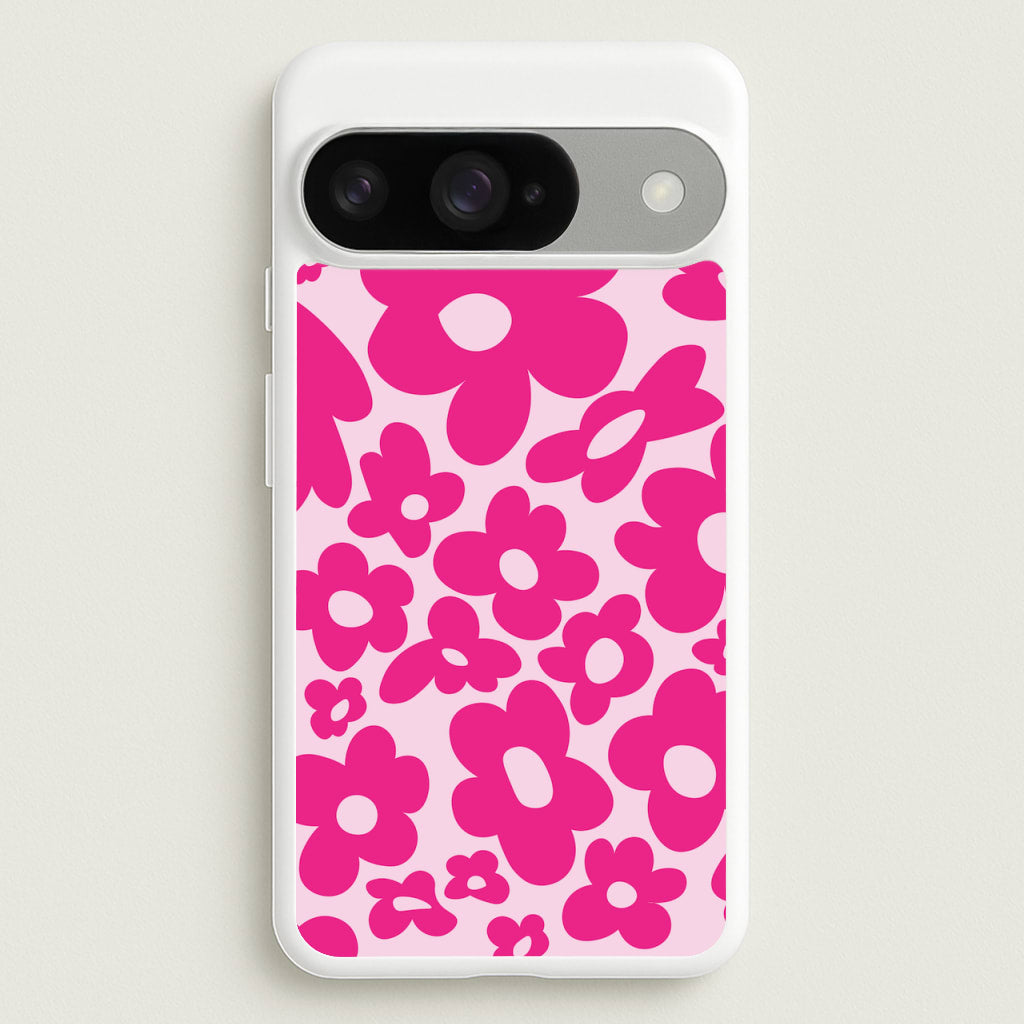 Pink Flowers - Trippy Patterns Phone Case for Google Pixel 10 / 10 Pro