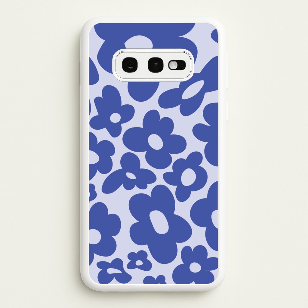 Blue Flowers - Trippy Patterns - Trippy Patterns Phone Case for Galaxy S10e